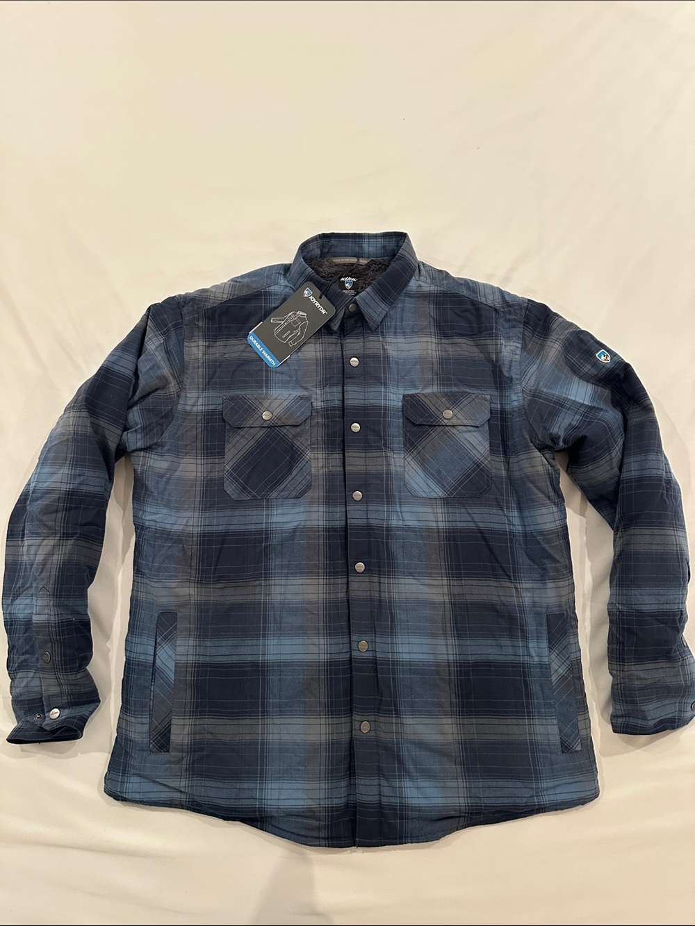 Kuhl Joyrydr Flannel Shirt Jacket size XL BlueCreek